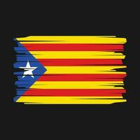 Catalonia Flag Brush Vector