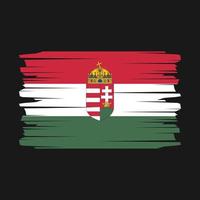 Hungary Flag Brush Vector