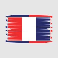 France Flag Brush Vector