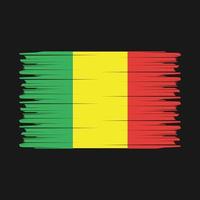 vector de pincel de bandera de mali