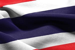 3D illustration closeup flag of Thailand photo