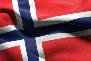 3D illustration closeup flag of Norway photo