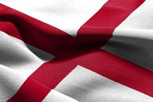3D illustration flag of Alabama is a state of United States. Wav photo