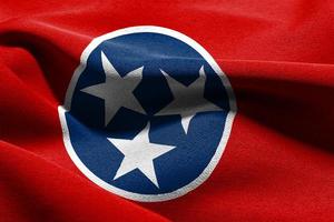 3D illustration flag of Tennessee is a state of United States. W photo