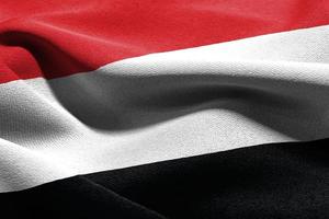 3D illustration closeup flag of Yemen photo