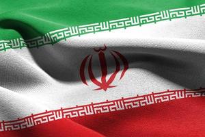 3D illustration closeup flag of Iran photo