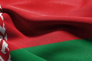 3D illustration closeup flag of Belarus photo
