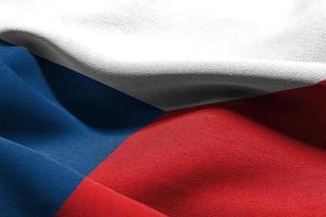 3D illustration closeup flag of Czechia photo