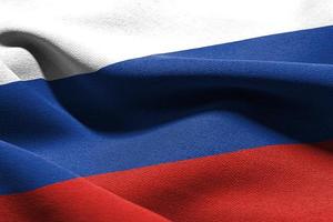 3D illustration closeup flag of Russia photo