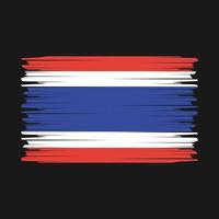 vector de pincel de bandera de tailandia