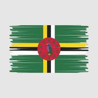 Dominica Flag Brush Vector