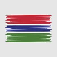 Gambia Flag Brush Vector