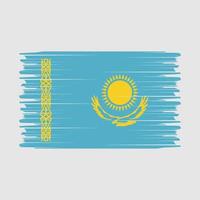 Kazakhstan Flag Brush Vector