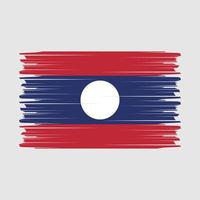Laos Flag Brush Vector