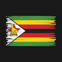 vector de pincel de bandera de zimbabwe