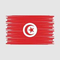 Tunisia Flag Brush Vector