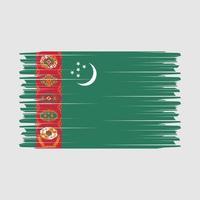 vector de pincel de bandera de turkmenistán