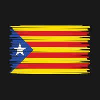 Catalonia Flag Brush Vector