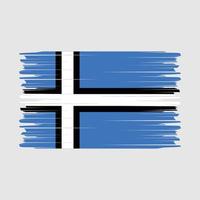 vector de pincel de bandera de estonia
