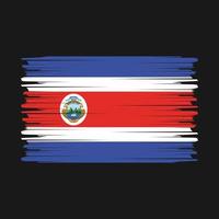 Costa Rica Flag Brush Vector