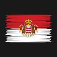 Monaco Flag Brush Vector