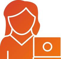 Freelancer Female Icon Style vector