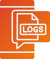 Logs Icon Style vector