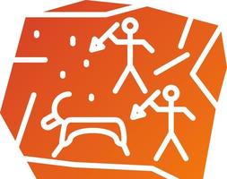 Cave Painting Icon Style vector