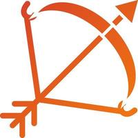 arco y flecha icono estilo vector