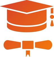 graduación diploma icono estilo vector