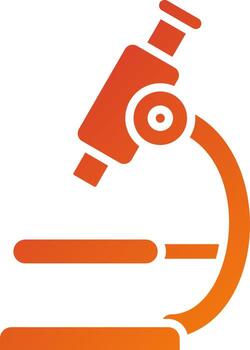 estilo de icono de microscopio vector