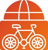 bicicleta país Excursiones icono estilo vector