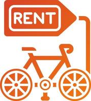 Bicycle Rental Icon Style vector