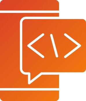 estilo de icono de lenguaje de codificación vector