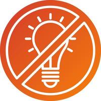 No Incandescent Light Bulb Icon Style vector