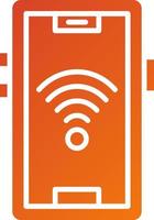 Signal Wifi 4 Bar Icon Style vector