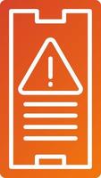 Mobile Warning Icon Style vector