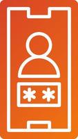 Mobile Password Icon Style vector