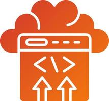 Cloud Deployment Icon Style vector