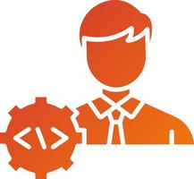 Developer Male Icon Style vector