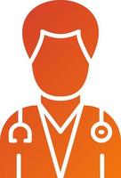 médico médico masculino icono estilo vector