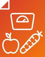 Dieting Tips Icon Style vector