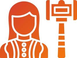 Judge Female Icon Style vector