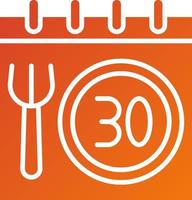 30 Day Challenge Icon Style vector