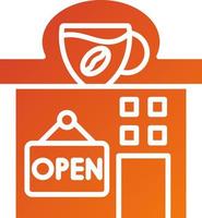 Cafe Showcase Icon Style vector