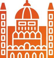 Hungarian Parliament Icon Style vector