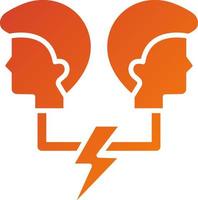 Conflicting Thoughts Icon Style vector