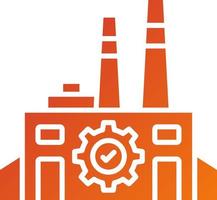 Focused Factory Production Icon Style vector