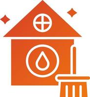 Water Damage Cleaning Icon Style vector