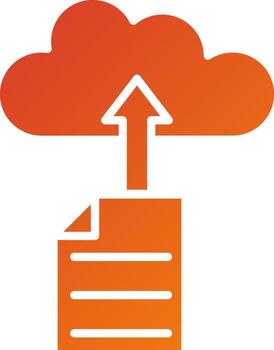 subir archivo en nube icono estilo vector